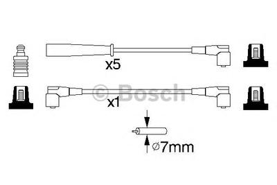 Комплект проводов зажигания BOSCH 0 986 356 753