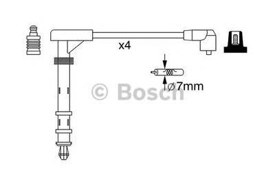 Комплект проводов зажигания BOSCH 0 986 357 261