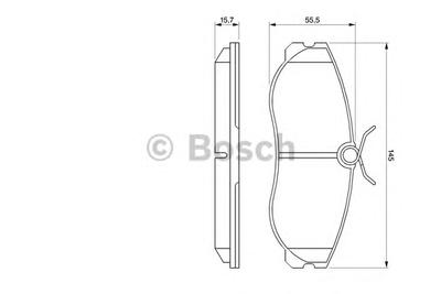 Комплект тормозных колодок, дисковый тормоз BOSCH 0 986 424 204