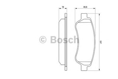 Комплект тормозных колодок, дисковый тормоз BOSCH 0 986 494 110