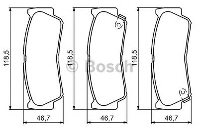 Комплект тормозных колодок, дисковый тормоз BOSCH 0 986 494 230