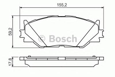 Комплект тормозных колодок, дисковый тормоз BOSCH 0 986 494 316