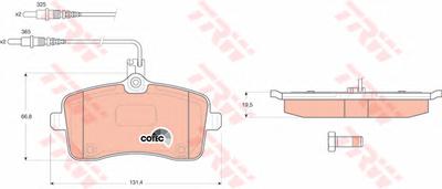 Комплект тормозных колодок, дисковый тормоз TRW GDB1594