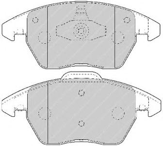 Комплект тормозных колодок, дисковый тормоз FERODO FDB1728
