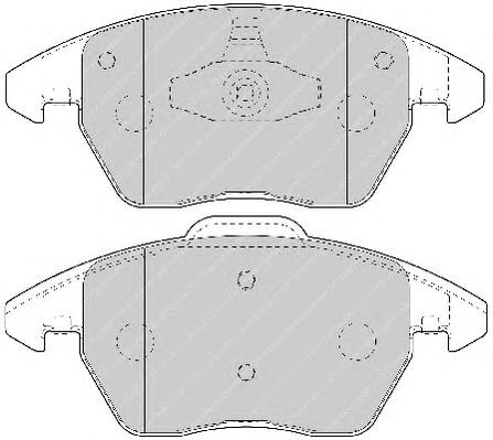 Комплект тормозных колодок, дисковый тормоз FERODO