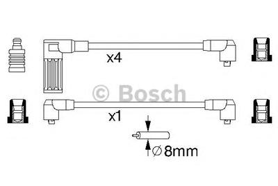 Комплект проводов зажигания BOSCH 0 986 356 718