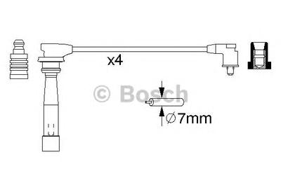 Комплект проводов зажигания BOSCH 0 986 356 970