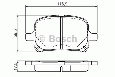 Комплект тормозных колодок, дисковый тормоз BOSCH 0 986 424 639