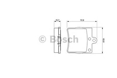 Комплект тормозных колодок, дисковый тормоз BOSCH 0 986 494 016