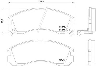 Комплект тормозных колодок, дисковый тормоз TEXTAR 2136301