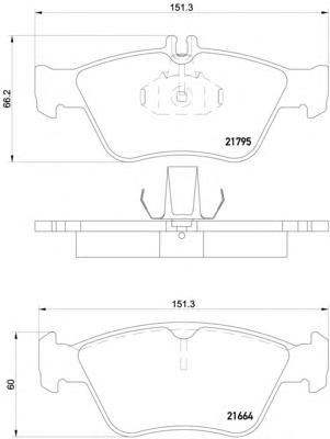 Комплект тормозных колодок, дисковый тормоз TEXTAR