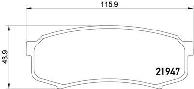 Комплект тормозных колодок, дисковый тормоз TEXTAR 2194701