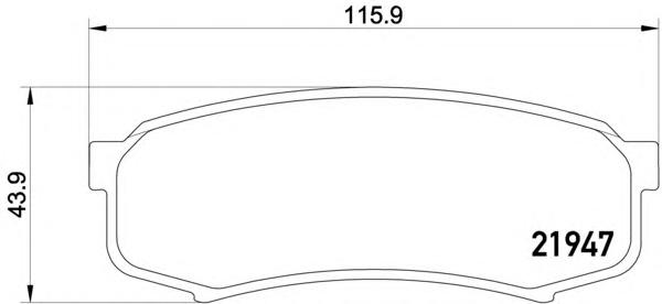 Комплект тормозных колодок, дисковый тормоз TEXTAR