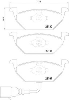 Комплект тормозных колодок, дисковый тормоз TEXTAR