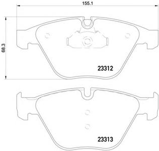 Комплект тормозных колодок, дисковый тормоз TEXTAR 2331211