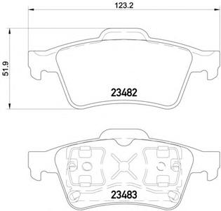 Комплект тормозных колодок, дисковый тормоз TEXTAR 2348202