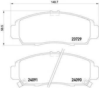 Комплект тормозных колодок, дисковый тормоз TEXTAR 2372901