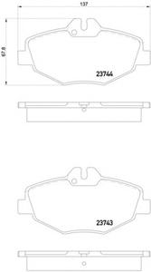 Комплект тормозных колодок, дисковый тормоз TEXTAR 2374303