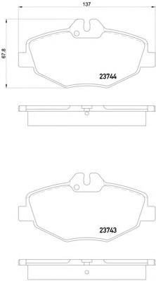 Комплект тормозных колодок, дисковый тормоз TEXTAR