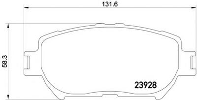 Комплект тормозных колодок, дисковый тормоз TEXTAR 2392801