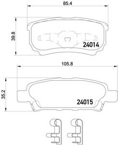 Комплект тормозных колодок, дисковый тормоз TEXTAR 2401401