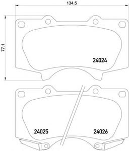 Комплект тормозных колодок, дисковый тормоз TEXTAR 2402401