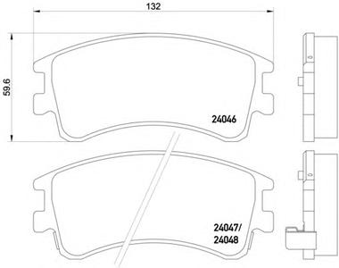 Комплект тормозных колодок, дисковый тормоз TEXTAR 2404601