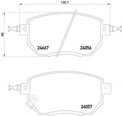 Комплект тормозных колодок, дисковый тормоз TEXTAR