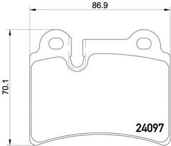 Комплект тормозных колодок, дисковый тормоз TEXTAR 2409701