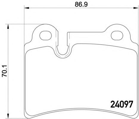 Комплект тормозных колодок, дисковый тормоз TEXTAR