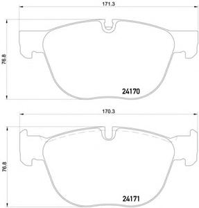 Комплект тормозных колодок, дисковый тормоз TEXTAR 2417001