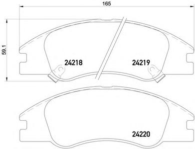 Комплект тормозных колодок, дисковый тормоз TEXTAR 2421801