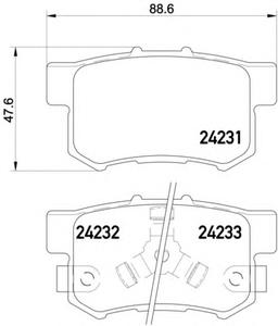 Комплект тормозных колодок, дисковый тормоз TEXTAR 2423101