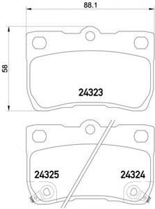 Комплект тормозных колодок, дисковый тормоз TEXTAR 2432301