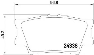 Комплект тормозных колодок, дисковый тормоз TEXTAR 2433801
