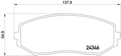 Комплект тормозных колодок, дисковый тормоз TEXTAR 2434601
