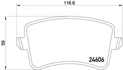 Комплект тормозных колодок, дисковый тормоз TEXTAR 2460601