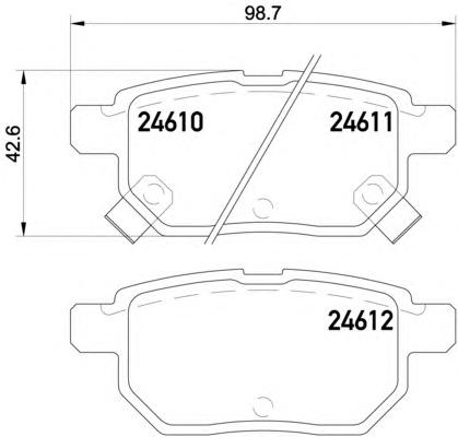 Комплект тормозных колодок, дисковый тормоз TEXTAR