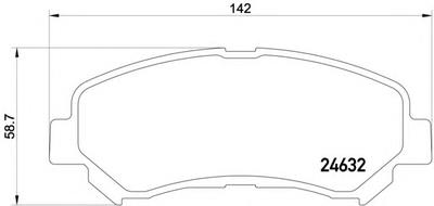 Комплект тормозных колодок, дисковый тормоз TEXTAR 2463201