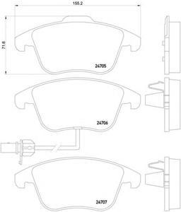 Комплект тормозных колодок, дисковый тормоз TEXTAR 2470601