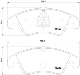 Комплект тормозных колодок, дисковый тормоз TEXTAR 2474301