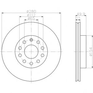 Тормозной диск TEXTAR 92120705