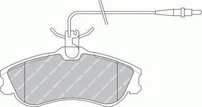 Комплект тормозных колодок, дисковый тормоз FERODO FDB1112