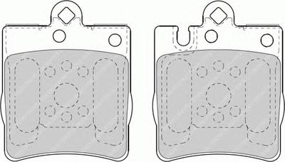 Комплект тормозных колодок, дисковый тормоз FERODO FDB1322
