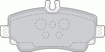 Комплект тормозных колодок, дисковый тормоз FERODO FDB1356