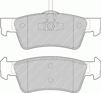 Комплект тормозных колодок, дисковый тормоз FERODO FDB1460