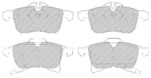 Комплект тормозных колодок, дисковый тормоз FERODO