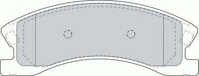 Комплект тормозных колодок, дисковый тормоз FERODO FDB1659