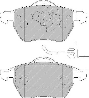 Комплект тормозных колодок, дисковый тормоз FERODO