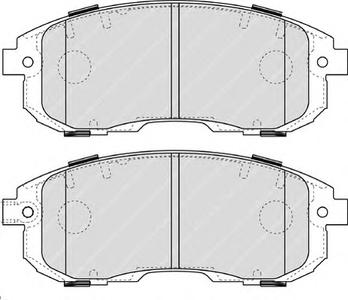 Комплект тормозных колодок, дисковый тормоз FERODO FDB4112